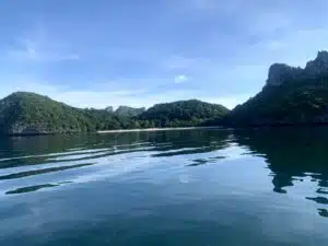 secluded bay in ang thong national marine park, samui, thailand