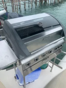 high end bbq equipment on samui luxury party boat