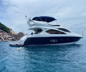 image showing our luxury motor yacht moored off koh tao