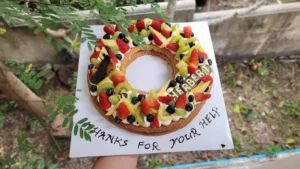 image showing thank you cake for luxury charter celebration samui