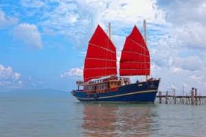traditional sailing junk, Traditional Teak Sailing Junk