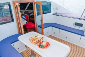 image showing refreshments on our slider catamaran 43 luxury charter on koh samui, thailand